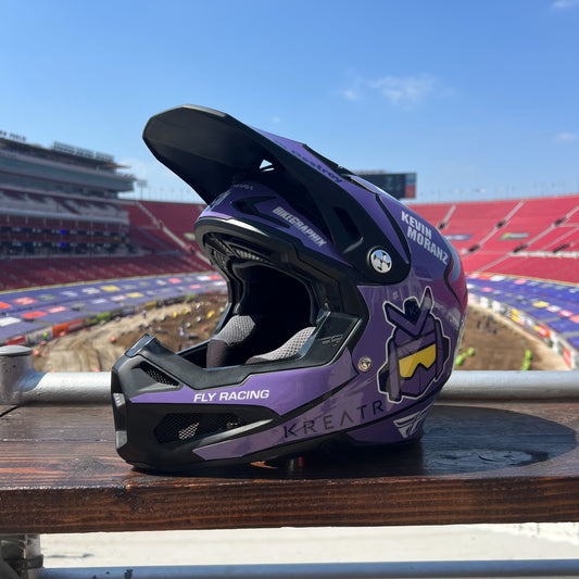 AUCTION - Kevin Moranz Autographed LA Coliseum Race Helmet (Kreatr)